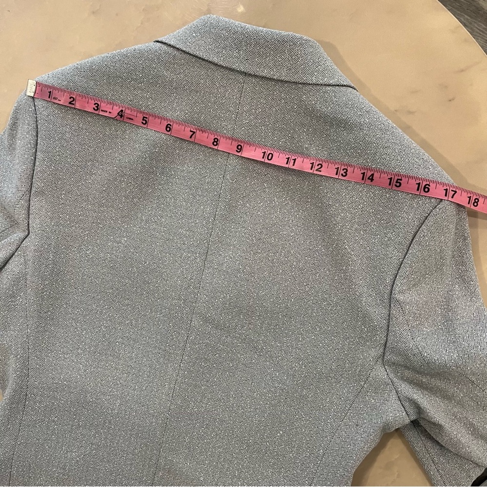 ASOS Design Light Grey Tweed Blazer Jacket. - Picture 12 of 15